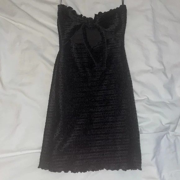 Cotton Candy La Dresses | Black Velvet Strapless Mini Dress | Color: Black | Size: S | Emilypauly12345'S Closet